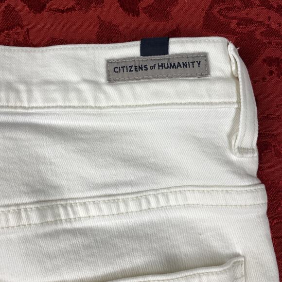 Citizens of Humanity Midrise Super Flare Jeans 27 White 27x32" Inseam Boho - Picture 7 of 12